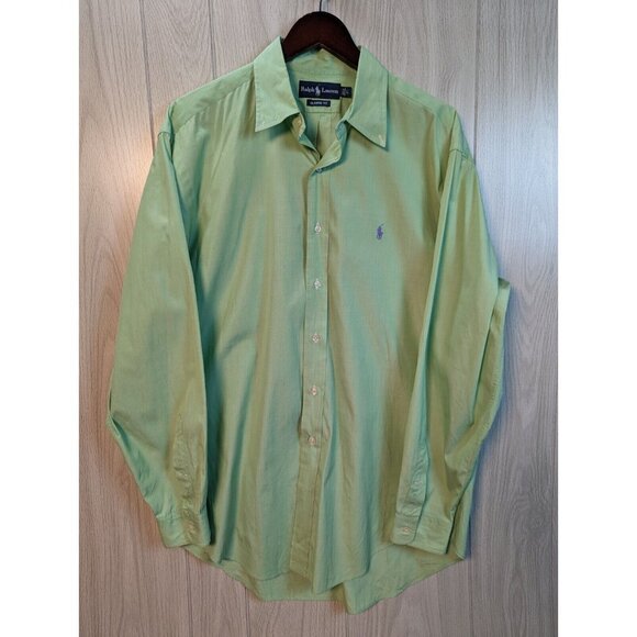 Polo Ralph Lauren Other - Polo Ralph Lauren Flannel Shirt Men's Large Relaxed Fit Solid Green Pockets